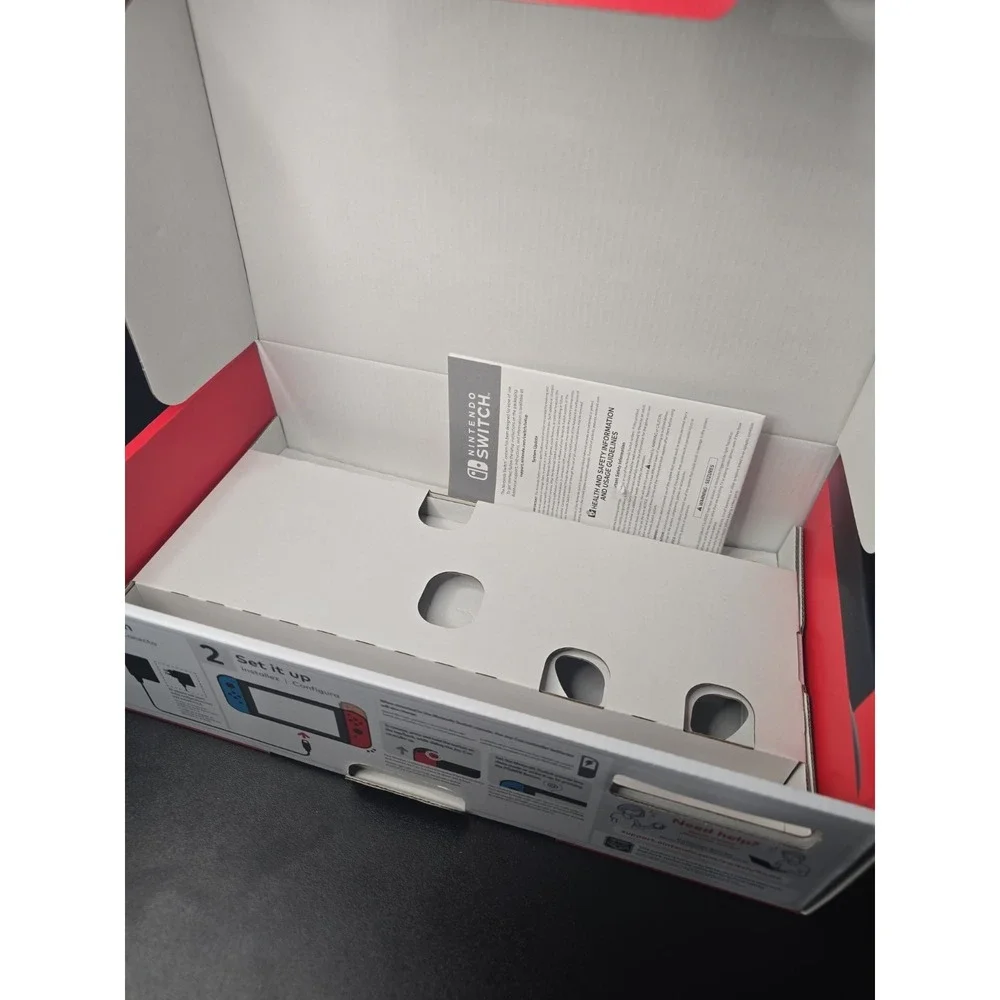 Nintendo Switch - BOX ONLY - Red & Blue Authentic Box - NO Console